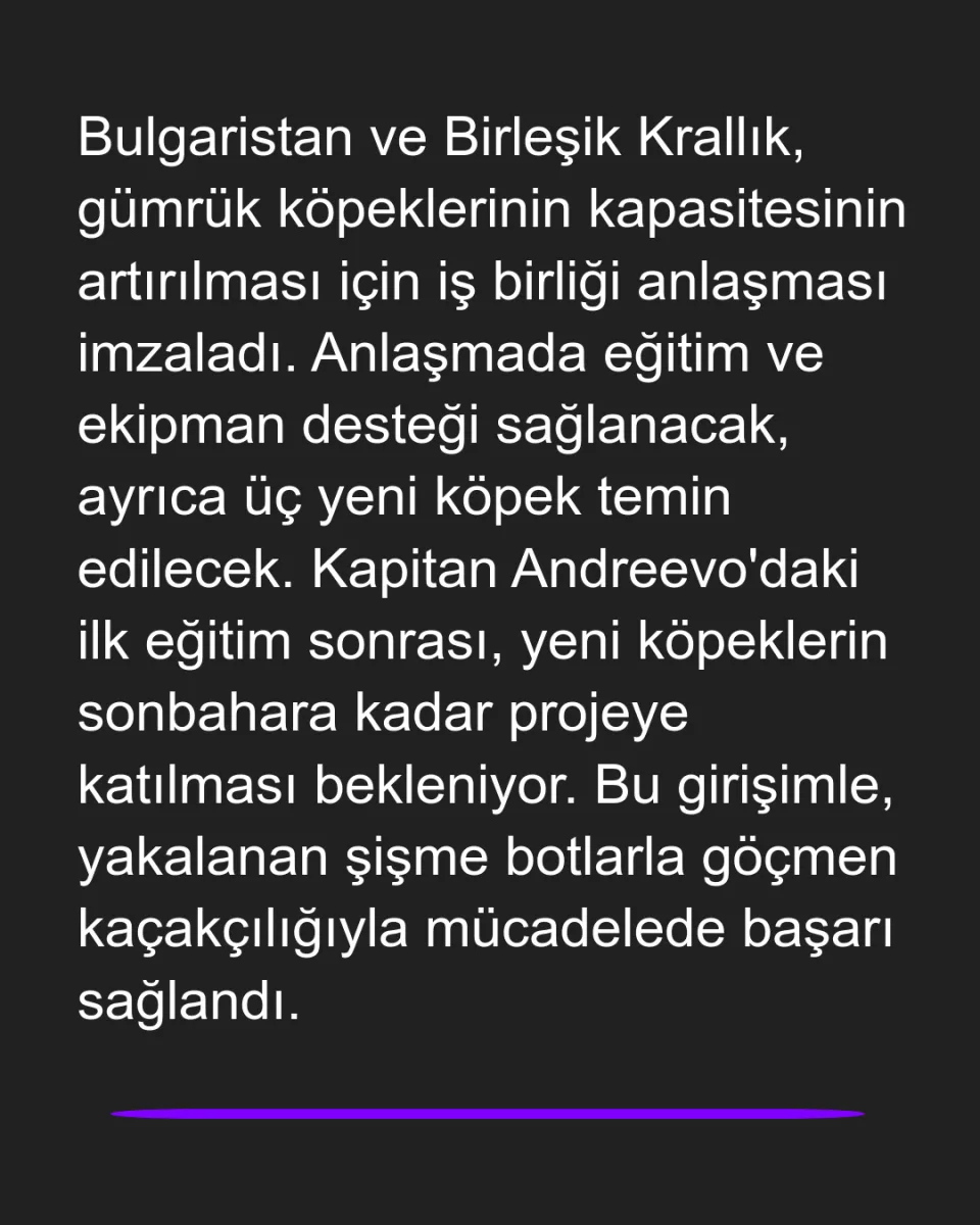 Bulgaristan ve Birleşik Krallık’tan Gümrük Köpeklerinde Ortak Atılım