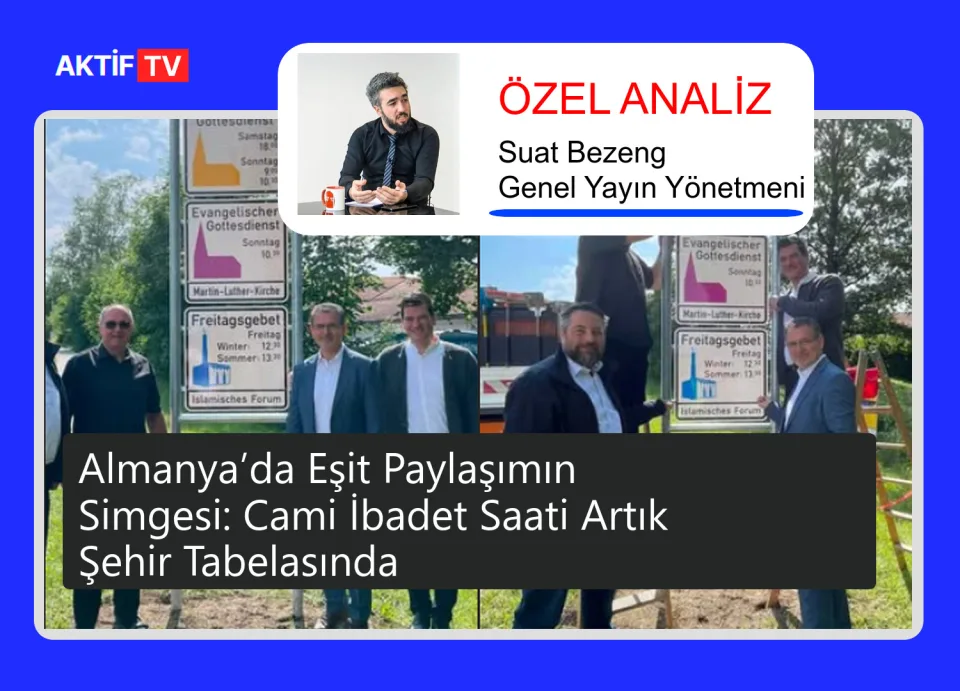 Almanya’da Eşit Paylaşımın Simgesi: Cami İbadet Saati Artık Şehir Tabelasında