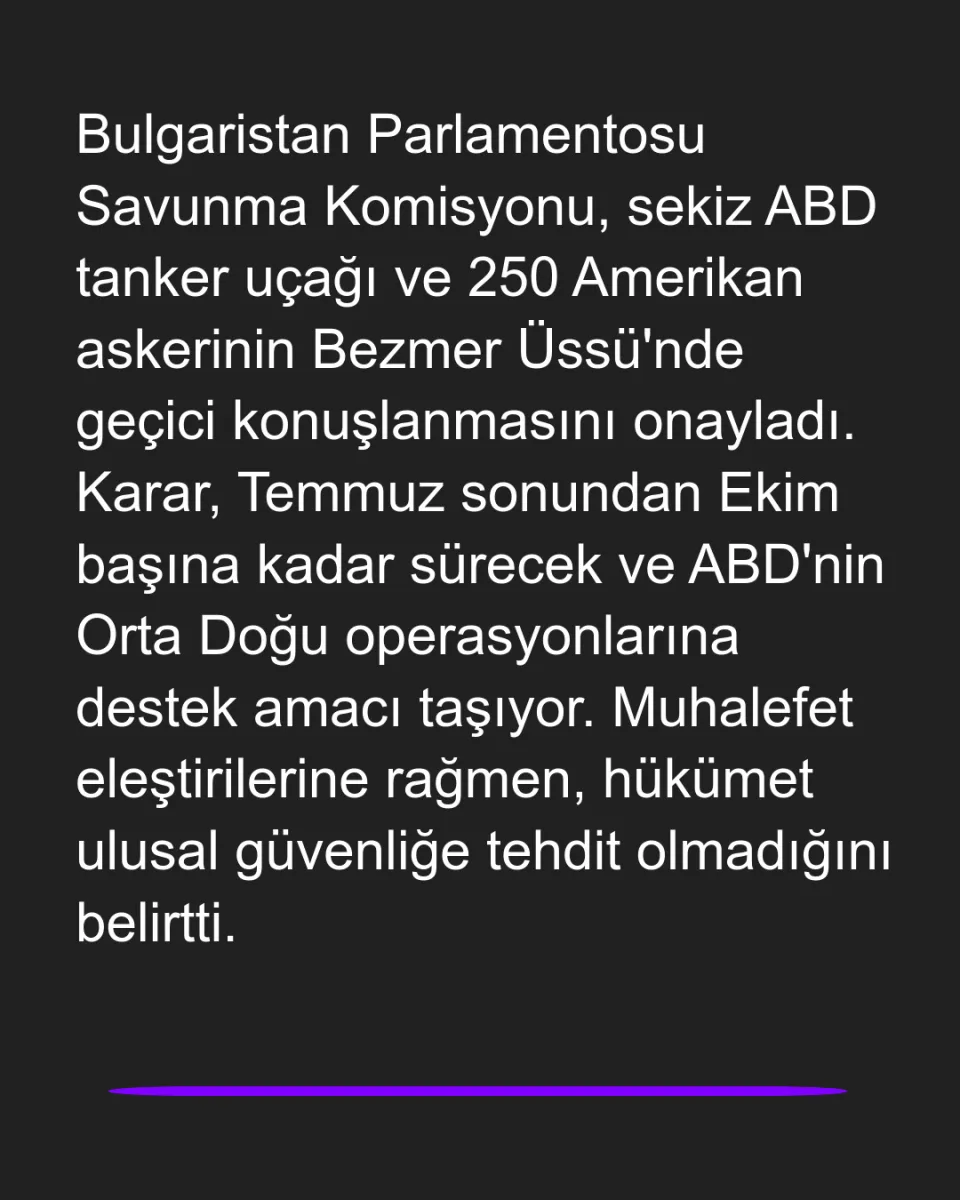 Bulgaristan ABD Tanker Uçaklarını Onayladı