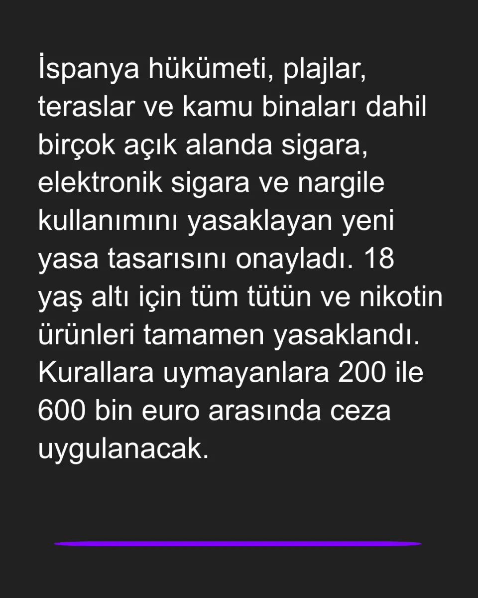 İspanya'da Sigara ve Elektronik Ürünlere Açık Alan Yasağı
