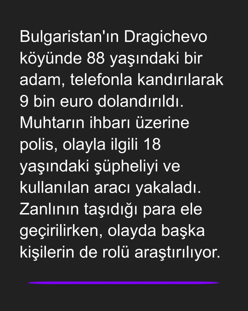 Bulgaristan'da Telefon Dolandırıcılığı Zanlısı Yakalandı