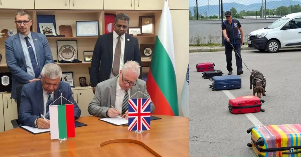 Съвместна акция между България и Великобритания с нови гранични кучета