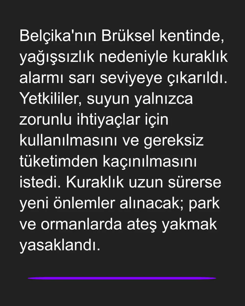 Brüksel’de Kuraklık Alarmı: Su Kullanımına Sıkı Uyarı