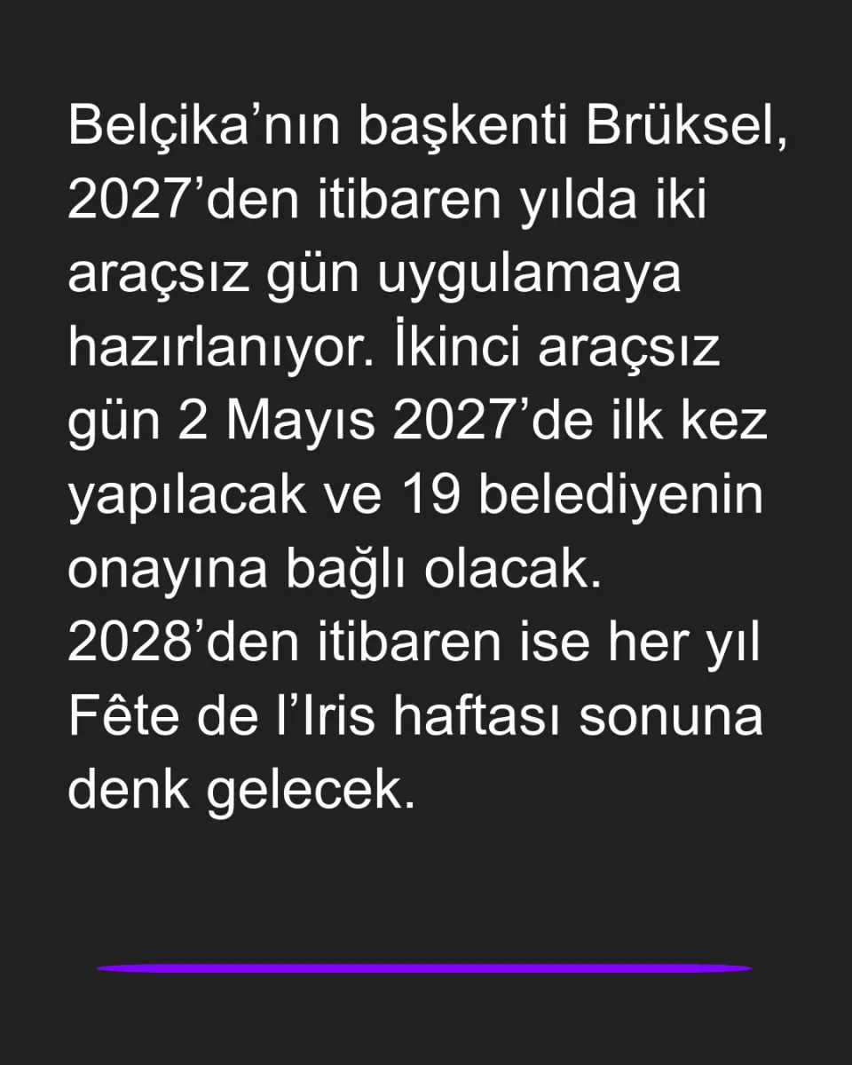 Brüksel’de Yılda İki Araçsız Gün Dönemi Başlıyor