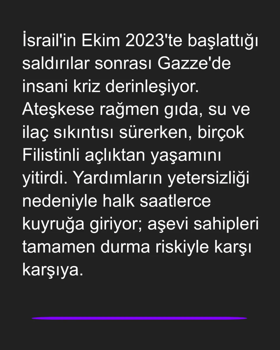 Gazze'de Ateşkesin Ardından Bile Açlık Alarmı