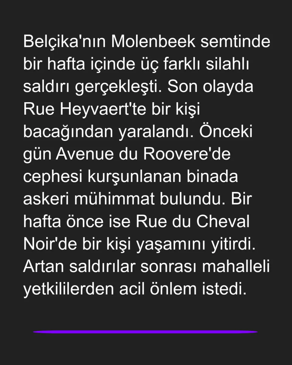 Molenbeek'te Artan Silahlı Saldırılar Endişe Yaratıyor