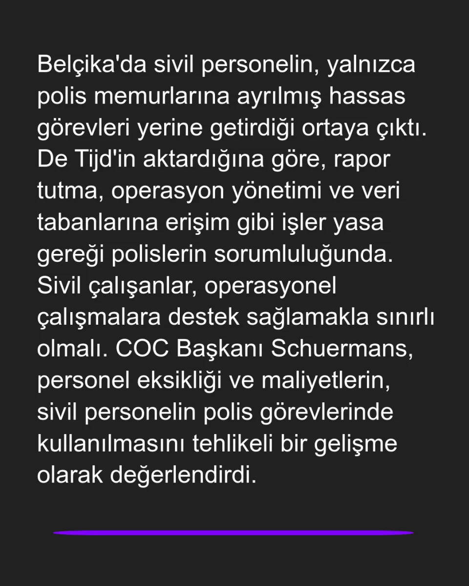 Belçika'da Sivil Personel Polis Görevlerine Kaydırılıyor