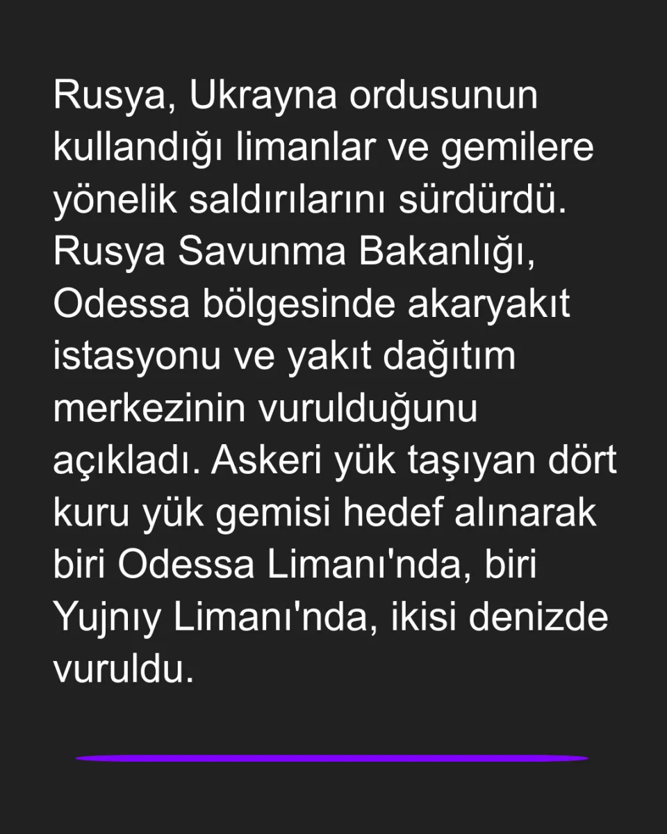 Rusya'dan Ukrayna'nın Lojistik Altyapısına Yeni Saldırı